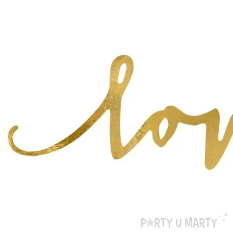 dekoracje love zloty partydeco 6szt