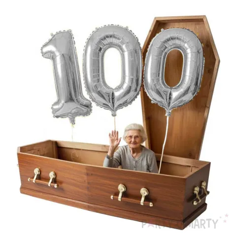 dekoracje na 100 urodziny rocznice zestaw balonow liczba 100 srebrny 39 dgt 2 elementy