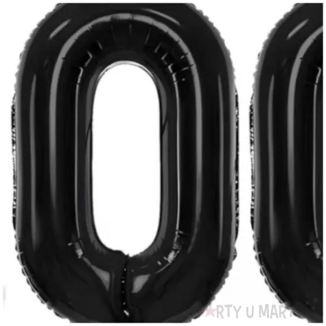 dekoracje na 100 urodziny rocznice zestaw balonow xl liczba 100 czarny 39 dgt 3 szt