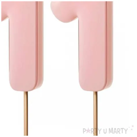 dekoracje na 11 urodziny swieczki na tort liczba 11 rozowy 4 5 cm 2 szt