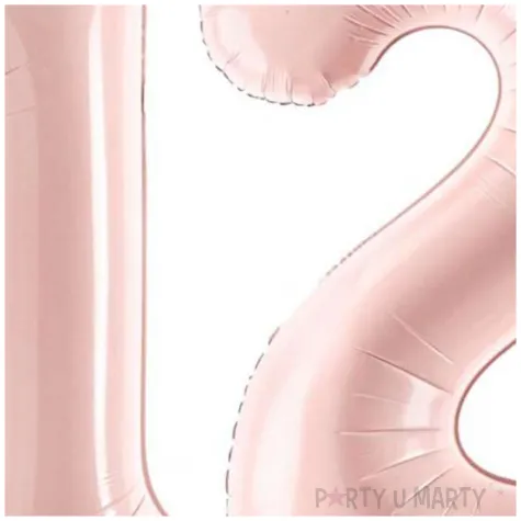 dekoracje na 12 urodziny rocznice zestaw balonow liczba 12 rozowy jasny 34 dgt 2 elementy