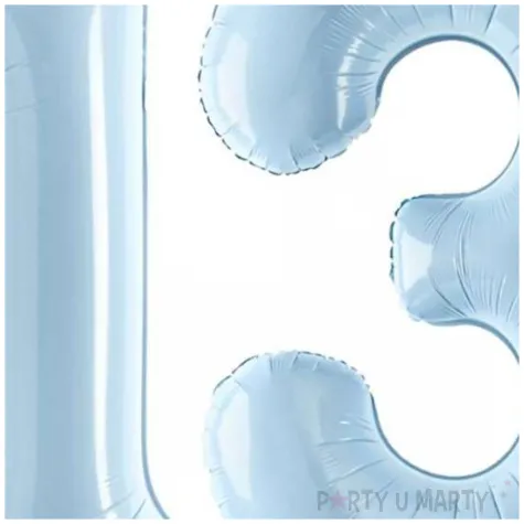 dekoracje na 13 urodziny zestaw balonow liczba 13 miebieski 34 dgt 2 szt