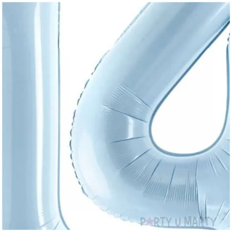 dekoracje na 14 urodziny zestaw balonow liczba 14 miebieski 34 dgt 2 szt