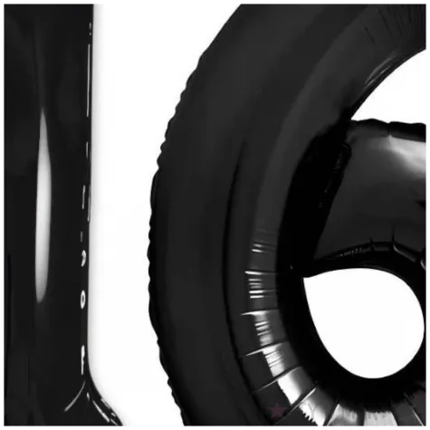 dekoracje na 16 urodziny rocznice zestaw balonow xl liczba 16 czarny 39 dgt 2 szt