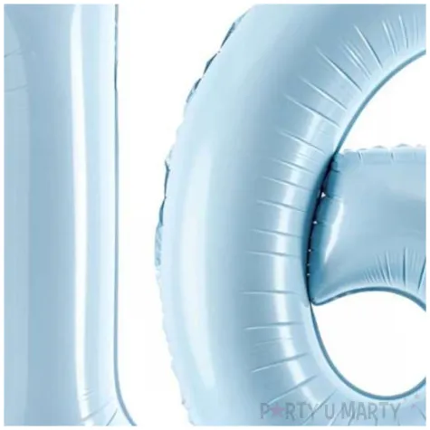 dekoracje na 16 urodziny zestaw balonow liczba 16 miebieski 34 dgt 2 szt