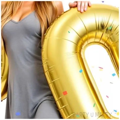 dekoracje na 18 urodziny zestaw balonow liczba 30 zloty 33 dgt 2 elementy