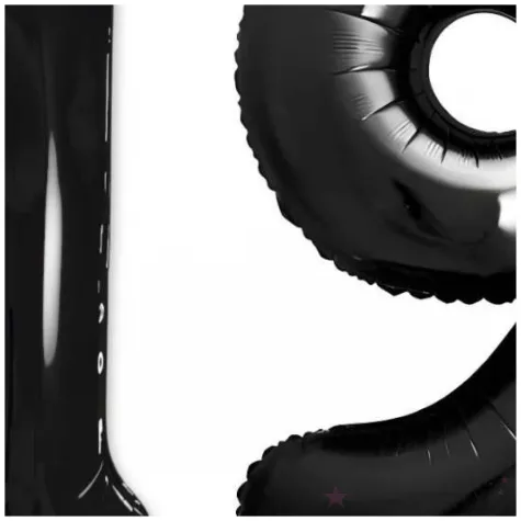 dekoracje na 19 urodziny rocznice zestaw balonow xl liczba 19 czarny 39 dgt 2 szt