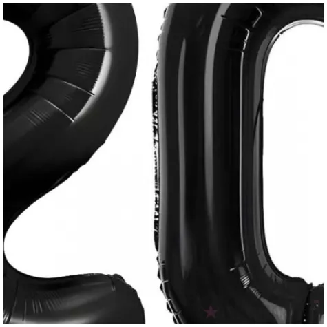 dekoracje na 20 urodziny rocznice zestaw balonow xl liczba 20 czarny 39 dgt 2 szt