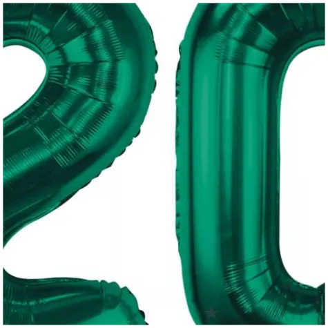 dekoracje na 20 urodziny zestaw balonow xl liczba 20 butelkowy zielony 39 dgt 2 szt