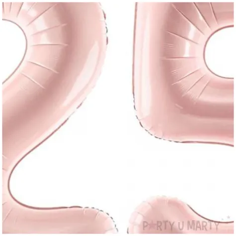 dekoracje na 25 urodziny rocznice zestaw balonow liczba 25 rozowy jasny 34 dgt 2 elementy