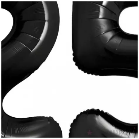 dekoracje na 25 urodziny rocznice zestaw balonow xl liczba 25 czarny 39 dgt 2 szt