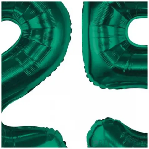 dekoracje na 25 urodziny zestaw balonow xl liczba 25 butelkowy zielony 39 dgt 2 szt