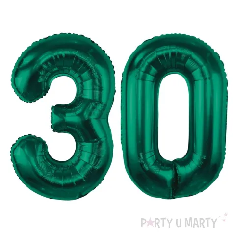 dekoracje na 30 urodziny zestaw balonow xl liczba 30 butelkowy zielony 39 dgt 2 szt