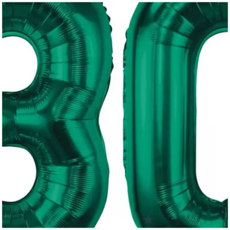 dekoracje na 30 urodziny zestaw balonow xl liczba 30 butelkowy zielony 39 dgt 2 szt