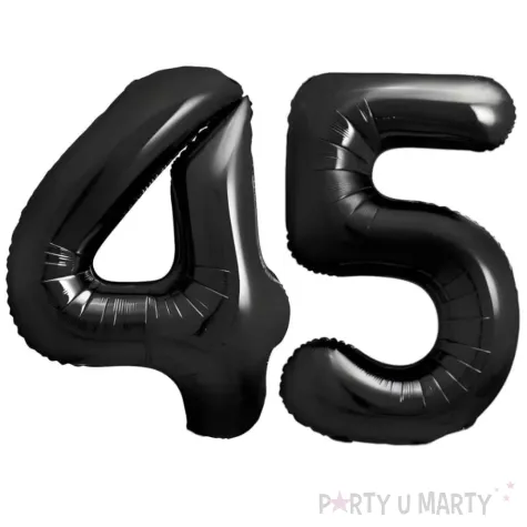 dekoracje na 45 urodziny rocznice zestaw balonow xl liczba 45 czarny 39 dgt 2 szt