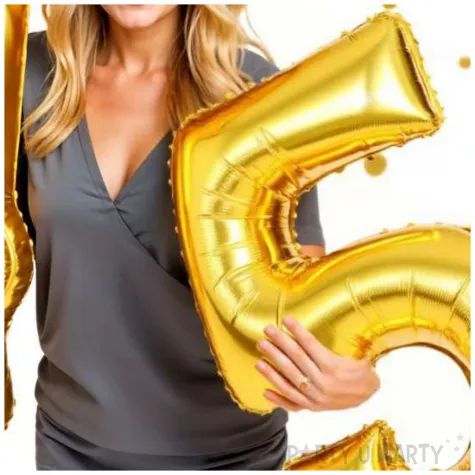 dekoracje na 45 urodziny zestaw balonow liczba 45 zloty 33 dgt 2 elementy