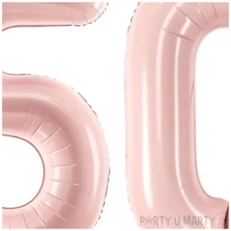 dekoracje na 50 urodziny rocznice zestaw balonow liczba 50 rozowy jasny 34 dgt 2 elementy