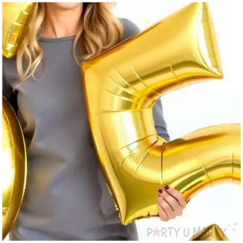 dekoracje na 55 urodziny zestaw balonow liczba 55 zloty 33 dgt 2 elementy