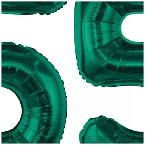 dekoracje na 55 urodziny zestaw balonow xl liczba 55 butelkowy zielony 39 dgt 2 szt