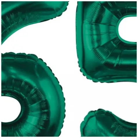 dekoracje na 65 urodziny zestaw balonow xl liczba 65 butelkowy zielony 39 dgt 2 szt