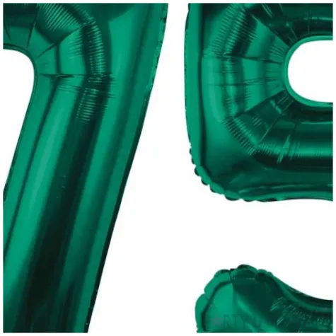 dekoracje na 75 urodziny zestaw balonow xl liczba 75 butelkowy zielony 39 dgt 2 szt