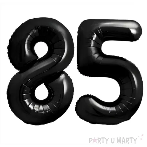 dekoracje na 85 urodziny rocznice zestaw balonow xl liczba 85 czarny 39 dgt 2 szt