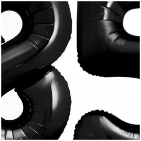 dekoracje na 85 urodziny rocznice zestaw balonow xl liczba 85 czarny 39 dgt 2 szt