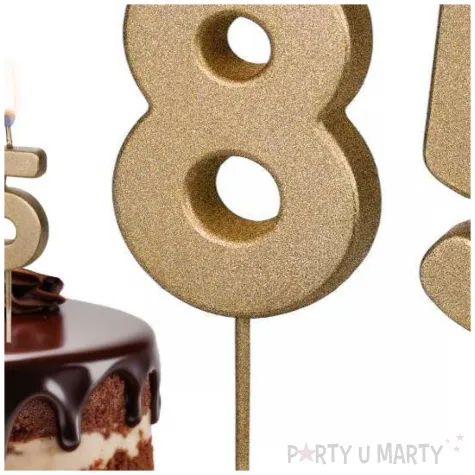 dekoracje na 85 urodziny swieczki na tort liczba 85 zloty 4 5 cm 2 szt