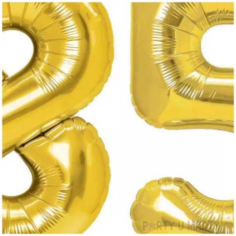 dekoracje na 85 urodziny zestaw balonow liczba 85 zloty 33 dgt 2 elementy