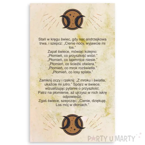 dekoracje na andrzejki zestaw czarnych swiec rytualnych astro zodiak wrozba magiczne 5 szt