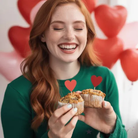dekoracje na babeczki walentynkowe pikery na muffinki czerwone serca 6 szt