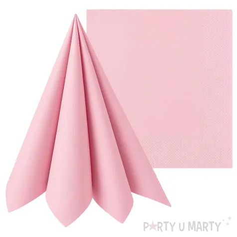 dekoracje na baby shower girl serwetki classic rozowy jasny 33 cm 20 szt