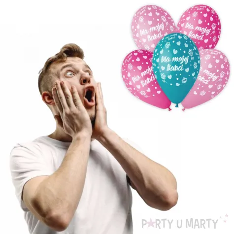 dekoracje na dzien babci prezent na urodziny balony dla mojej babci serca i kwiaty 13 5 szt