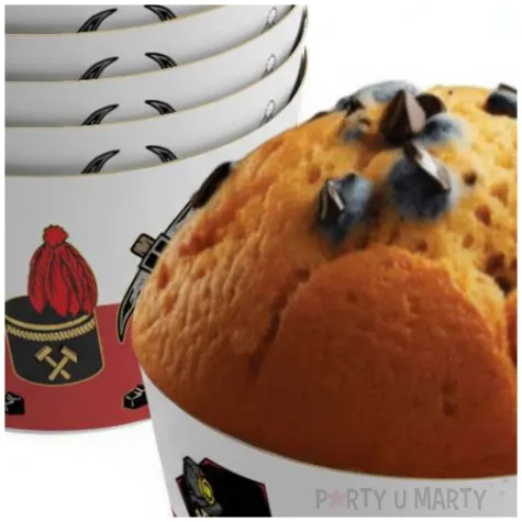 dekoracje na dzien gornika oslonki na muffinki barborka do szkoly przedszkola 6 szt