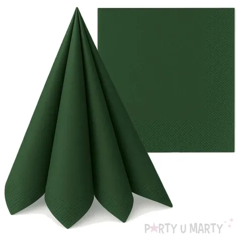 dekoracje na dzien swietego patryka serwetki lunch zielone butelkowe 33 cm 20 szt