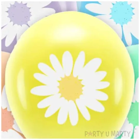 dekoracje na dzien wiosny balony stokrotki mix partydeco 12 5 szt