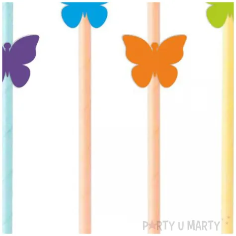 dekoracje na dzien wiosny slomki wiosna motylki mix 19 5 cm 6 szt