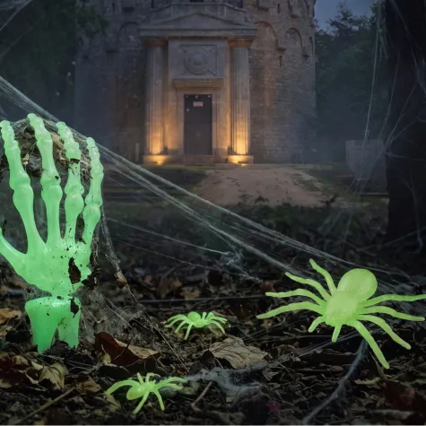 dekoracje na halloween andrzejki sztuczne pajaki swiecace w ciemnosci 10 szt