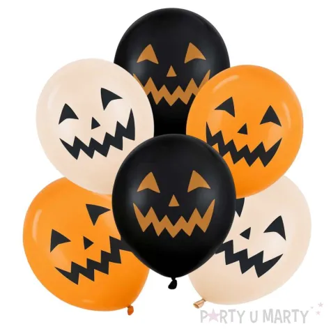 dekoracje na halloween balony dynie pomaranczowo czarne do girland 12 50 szt