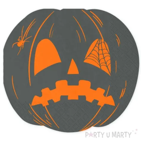 dekoracje na halloween dzien dyni serwetki papierowe straszna dynia 33x30 cm x20