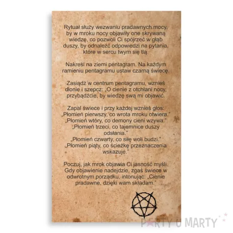 dekoracje na halloween zestaw czarnych swiec rytualnych rytual przywolania cieni 5 szt