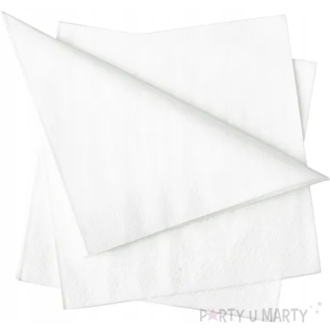 dekoracje na komunie slub chrzest serwetki lunch bialy 33 cm 20 szt