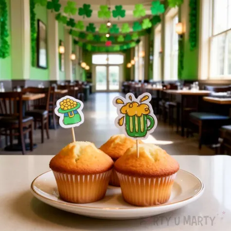 dekoracje na muffinki przekaski na dzien swietego patryka pikery party z patrykiem do baru x6