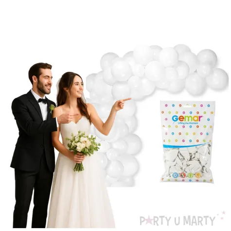 dekoracje na pierwsza komunie balony pastelowe do tworzenia girland balonowych bialy 5 100 szt