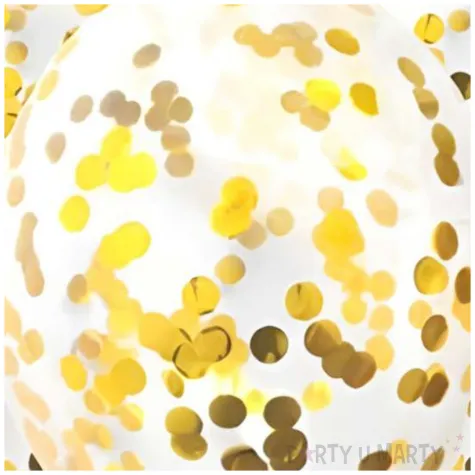 dekoracje na pierwsza komunie swieta balony z konfetti transparentne zloty 12 5 szt