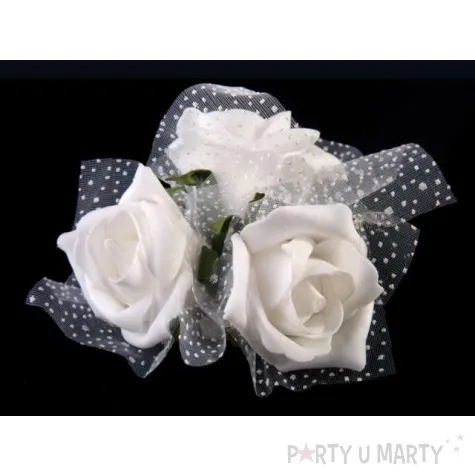 dekoracje na samochod bukieciki na przyssawkach partydeco 4 szt