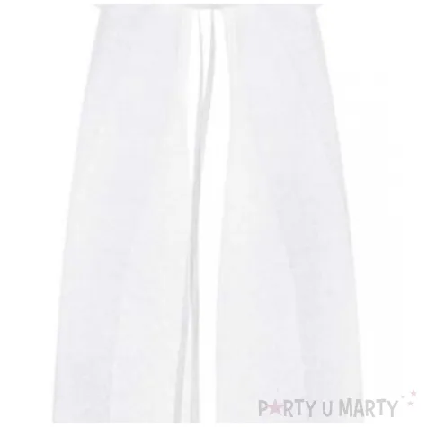 dekoracje na samochod bukieciki z organzy biale partydeco 2 szt