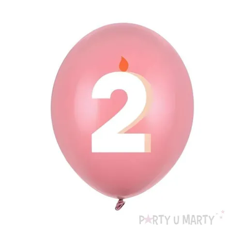 dekoracje na urodziny balony pastelowe cyfra 2 niebieskie zolte rozowe 12 50 szt