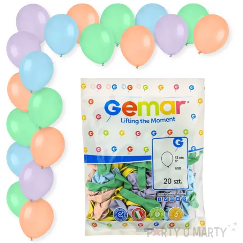 dekoracje na urodziny kolorowe balony makaronowe a50 do girland 5 20 szt