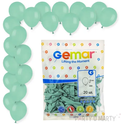 dekoracje na urodziny mietowe balony pastelowe a50 do girland 5 20 szt